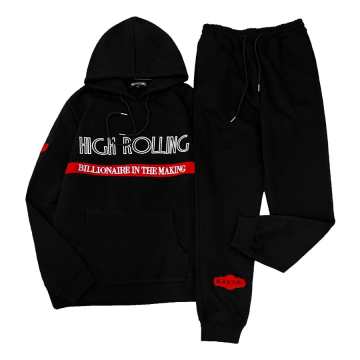 Trendy I'm Coming Hoodie and Pants (All Black)